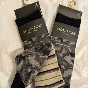 NWT 4 Pairs of Gold Toe Limited Edition Socks